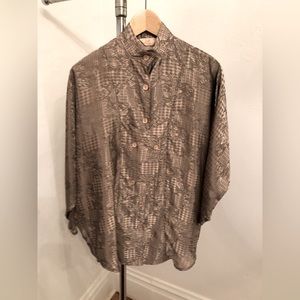 Vintage metallic blouse.